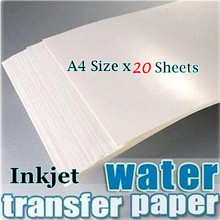 (20sheets/Lot) A4 Size Inkjet Water Slide Decal Transfer Paper White Background Transfer Paper Waterslide Decal PrintingPaper 2024 - buy cheap