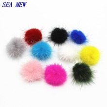 SEA MEW 100 PCS MIXED COLOR High Quality Handmade Mink Hair Bulb Rabbit Hair Ball DIY Jewelry Accessories 25MM to 30MM 2024 - buy cheap