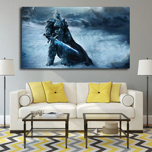 World Of Warcrafts ArthasThe Lich King Wall Art Canvas Posters Prints Oil Painting Wall Pictures For Bedroom Modern Home Decor 2024 - buy cheap