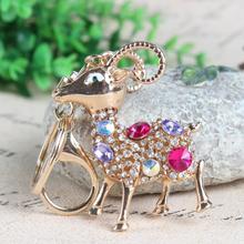 Fat Goat Sheep Cute Crystal Rhinestone Charm Pendant Purse Bag Car Key Ring Chain Creative Wedding Party Gift 2024 - buy cheap