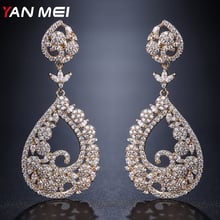 YANMEI Rhinestone Oval Dangle Earrings For Women Geometric Luxury New Arrival Earring Fashion Brincos Jewelry YME9048 2024 - buy cheap