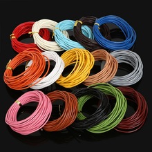 100% Genuine Leather Cord 5M Dia 2mm Multi-color Jewelry Rope String For Jewelry Making DIY Necklace Bracelet Accessories 2024 - buy cheap