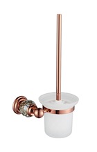 FREE SHIPPING new design 24k ROSE GOLD Crystal  toilet brush holder 2024 - buy cheap