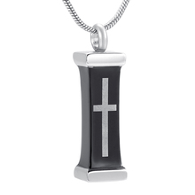 Memorial Jewelry Mens Cremation Jewelry Cross Engraved Funeral Urn Casket 2024 - buy cheap