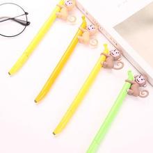 1pcs Monkey Gel Pen Cute Stationery 0.5mm Cute Pens Cartoon Animal Gel Pens Student Signature Black Pen Kawaii School Supplies 2024 - buy cheap