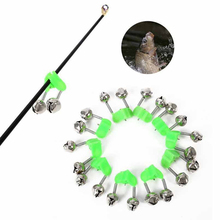 10PCS/Pack Fluorescent Fishing Rod Pole Tip Clip Twin Bell Alarm Alert Ring Box Accessory tool Glow In The Dark Fishing Tackle 2024 - buy cheap