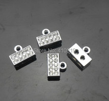 100 unids/lote 10mm completo diamantes de imitación conector cierre final accesorios DIY apto para cinturón de 10mm 2024 - compra barato