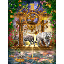 Full square/Round drill Diamond embroidery Two tigers 5D DIY diamond Painting Cross Stitch Rhinestone Mosaic decor HYY 2024 - buy cheap