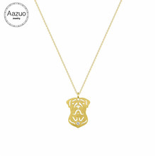 Aazuo-Colgante con diamantes de imitación de 18K para bebé y mujer, joyería bonita con diseño de perro burdeos, cadena, pulsera, collar, Au750 2024 - compra barato