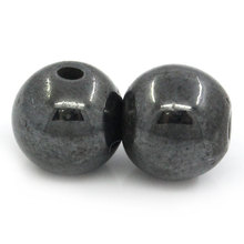 Magnetic Hematite Beads Round Black About 6mm( 2/8") Dia, Hole: Approx 1mm, 35 PCs 2024 - buy cheap