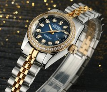 28mm sangdo azul dial automático auto-vento movimento de alta qualidade relógios femininos de luxo relógios mecânicos 017 s 2024 - compre barato