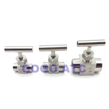 SS304 Female thread inner needle valve G1/4 1/8 3/8 1/2 one-handle adjustment flow needle valve straight-through valve 2024 - buy cheap