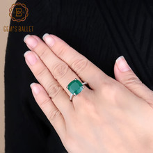 Женское кольцо для коктейлей, натуральный зеленый агат, натуральный камень, ювелирное изделие из стерлингового серебра 925 пробы, 9,66ct 2024 - купить недорого