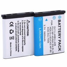 2 pçs 1800mah Li-40B / LI-42B li40b li42b li-ion baterias para olympus para nikon EN-EL10 en el10 enel10 pentax D-Li63/fuji NP-45 2024 - compre barato