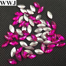 Розово-красный цвет Navette необычный камень фотокристалл для ювелирных изделий 3x6 мм 4x8 мм 5x10 мм, 7x15 мм, 9x18 мм, 13x27 мм, 17x32 мм 2024 - купить недорого