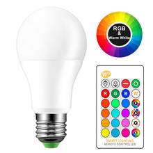10W Dimmable E27 LED RGB Bulb Light Flash Strobe Fade Mode Bar KTV Decorative Lights 16 Colors Lamp with 24 Keys Remote Control 2024 - buy cheap