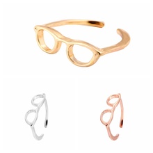Oly2u Nova Jóia Da Forma Do Punk Óculos de Design Anéis de Dedo para Mulheres Meninas Presentes Dos Amantes do Anel-R059 2024 - compre barato