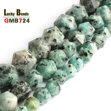 Faceted Natural beads B;ue Spot Beads Natural Stone Beads Making Bracelet ,Necklace ,DIY Jewelry Beads 6/8/10 15inches 2024 - buy cheap