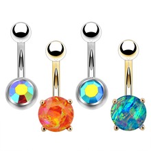 BODY PUNK 4PCS 14G Belly Piercing Set Button Rings Stainless Steel No Dangle Navel Piercing Gold Jewelry Ombligo Women 2024 - buy cheap