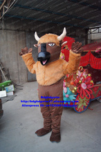 Brown Kerbau Buffalo Bison Wild Ox Bull Cattle Calf Mascot Costume Adult Cartoon Character Manners Ceremony Put On Nice zx1491 2024 - buy cheap