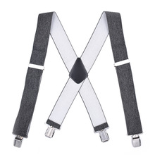 New Men Suspenders 4 Clip-On X-Strap 5CM Wide Trousers Braces Elastic Strap Shirt Stays Adjustable Suspenders For Boys Bretels 2024 - buy cheap