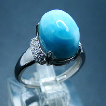 5 шт./лот, оптовая продажа, настоящие кольца Larimar, натуральные синие серебряные кольца с камнем для мужчин и женщин, изящное кольцо из стерлингового серебра 925 пробы 2024 - купить недорого