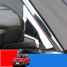 Front triangle trimming accessories rearview mirror decorative bright strip For Nissan X-trail X trail T32 2014-2019 2024 - buy cheap