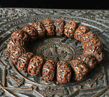 Бро882 Тибетский старый рудракша Бодхи браслеты прядь для мужчин 2024 - купить недорого
