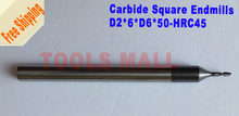 5pcs  D2mm Carbide Flat End mill 2 Flutes HRC45 Milling cutters CNC  Router bits Endmill cutter 2024 - buy cheap