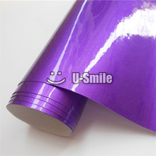Película adesiva violeta brilho metálica, adesivo autocolante sem bolhas para wrapping amento de carros 2024 - compre barato