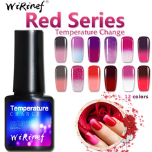 WiRinef 8ML Red Series Temperature Nail Gel Polish Change Color UV Nail Gel Polish Thermal UV Gel Nail Varnish Long Lasting Gel 2024 - buy cheap
