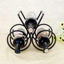 1PC Newest iron wine rack three bottles red wine bottles holder Home Furnishing decoration design KI 2059 2024 - buy cheap