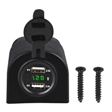 Urbroad-cargador USB Dual para coche, adaptador de corriente, voltímetro, Base de tienda 2024 - compra barato