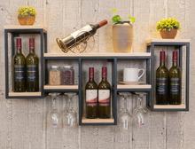 Tieyi solid wood wine rack wall hanging wall creative red wine rack display rack hanging wine cup rack 2024 - buy cheap