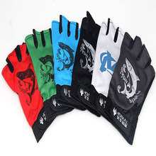 Paquete de 5 dedos cortados antideslizantes camuflaje verde guantes de pesca guantes de hombre envío gratis guantes sin dedos hombre para pesca 2024 - compra barato