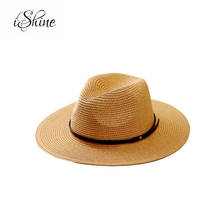 summer straw hat women big wide brim beach hat sun hat foldable sun block UV protection panama hat bone chapeu feminino fedoras 2024 - buy cheap