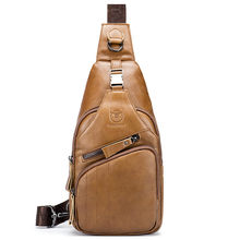 BULLCAPTAIN Genuine Leather Mens Messenger Bag Casual Crossbody Shoulder Bag 2024 - buy cheap