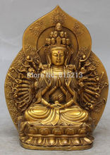 Bi001149 9 "bronze chinês 1000 braços avalokiteshvara da deusa guan yin estátua de buda 2024 - compre barato