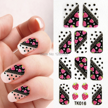 High Quality 4sheet/lot Women Floral 3D Art Nails Stickers Rainestone Manicure Nail Tips Tools Decoration 20 Models Choose 2024 - buy cheap