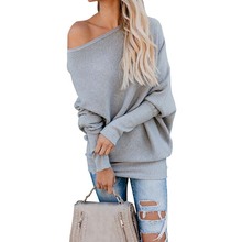 Suharybo New Off Shoulder Knitted Sweater Women 2020 Winter Loose Oversized Sweaters Autumn Solid Pullovers Jumper Pull Femme 2024 - buy cheap