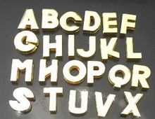 8mm cor dourada suave cromo letras deslizantes 20 "n-z pode escolher cada letra" apto para faça você mesmo chaveiros charmosos 2024 - compre barato