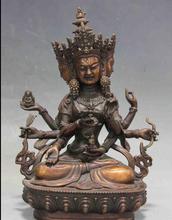 Tibet Buddhism Temple Red Bronze copper Ushnisha Vijaya Guan Yin Kwan-yin Buddha 2024 - buy cheap