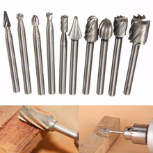 Electric grinder 10 piece set High speed steel Rotary file Woodworking cutter Wood carving 2024 - buy cheap