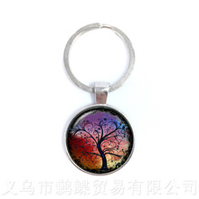 15 Style Tree of Life Time Gem Glass Cabochon Keychains Accessories For Men Women Children Pendant Jewelry Gift 2024 - buy cheap