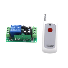Receptor para sistema de interruptor por controle remoto wireless, 12v, 1 botão vermelho, 200m, 315mhz/433mhz, sku: 5364