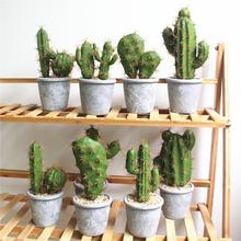 1Pc Artificial suculentas bonsái al estilo cactus DIY etapa vacaciones jardín fiesta en casa Decoración 2024 - compra barato