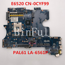 High quality For E6520 Laptop Motherboard CN-0CYF99 0CYF99 CYF99 PAL61 LA-6561P  100% full Tested 2024 - buy cheap