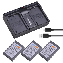 3x2000 mAh BLS-5 BLS50 BLS5 аккумулятор камеры + двойное зарядное устройство для Olympus PEN E-PL2, E-PL5, E-PL6, E-PL7, E-PM2, E-M10, E-M10 II, Stylus1 2024 - купить недорого
