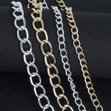 Cadena de aluminio de 2/5M, eslabones plateados y dorados para collar, pulsera, accesorios de joyería artesanal 2023 - compra barato