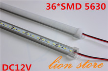 Tira de luz LED rígida con forma de barra con carcasa de aluminio y pc 10 Uds * 50cm venta al por mayor 50CM DC 12V 36 SMD 5630 2024 - compra barato